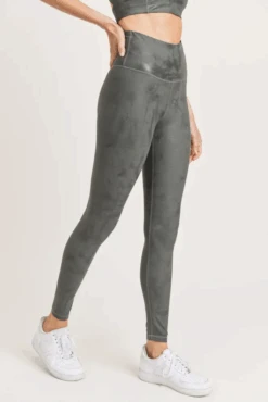 Gunmetal Metallic High-Waisted Leggings -Blend Fashion House image a3a395fa dfed 4e75 a363 f61aa11d397c