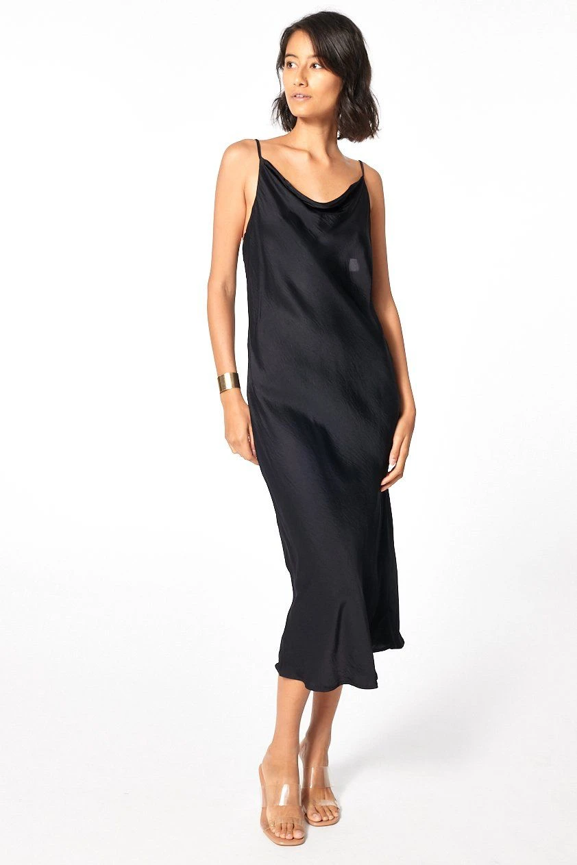 Evette Black Slip Dress 1 Evette Black Slip Dress