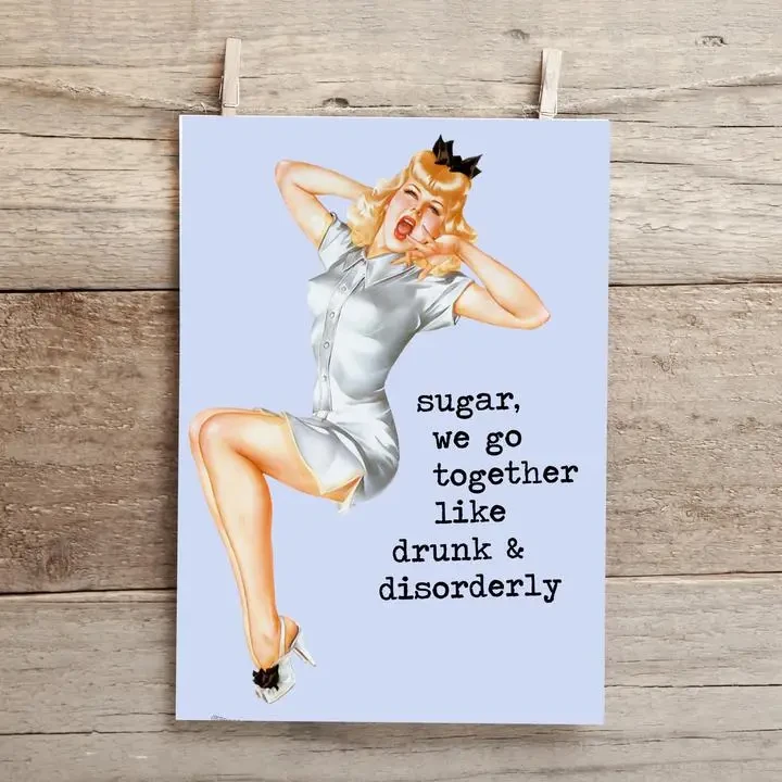 Go Together Like Drunk And Disorderly Greeting Card 1 Go Together Like Drunk And Disorderly Greeting Card