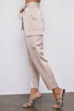 Pure Decadence High-Rise Champagne Satin Pant -Blend Fashion House image ae29fc6b cbb7 4660 96ec 81428e502c47