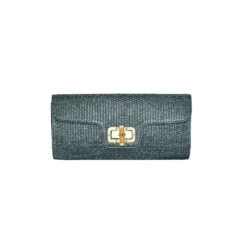 Elegant Bamboo Black Clutch