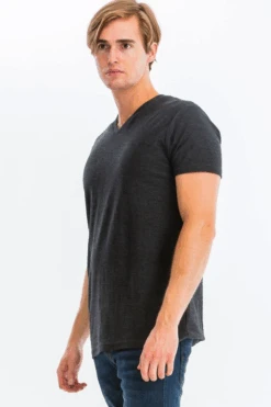 Charcoal Ribbed V-Neck Tee 6 Charcoal Ribbed V-Neck Tee -Blend Fashion House image baa1ffcd b4a9 4323 9494 afd482d0dbbb