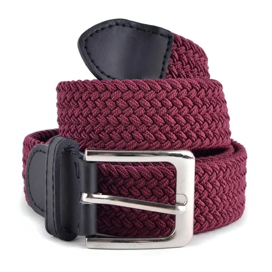 Burgundy Braided Woven Belt 1 Burgundy Braided Woven Belt