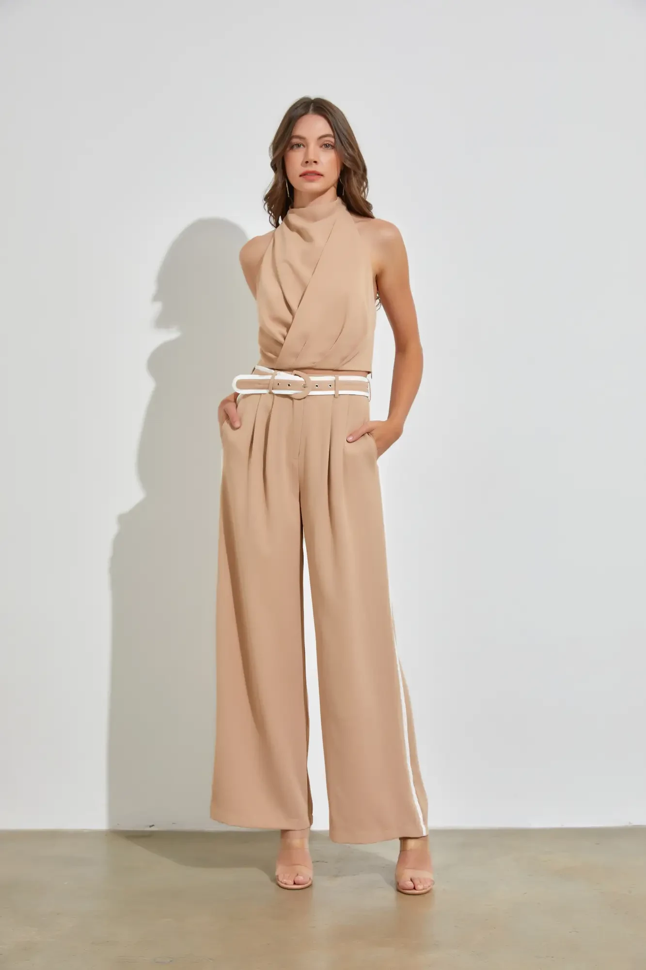 Next Level Dark Beige Wide-Leg Pants 4 Next Level Dark Beige Wide-Leg Pants - Image 4