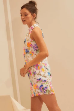 Love In Bloom White Sequin Mock Neck Mini Dress -Blend Fashion House image c8a551db 74ae 49c3 ad0f 78f14c8936f3