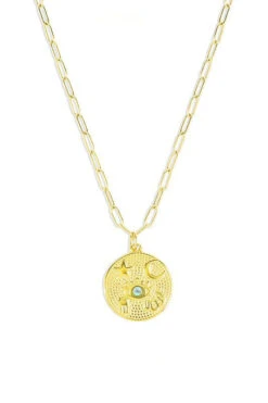 Celestial Eye Gold Pendant Necklace
