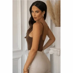 Essential Double Layered Bodysuit- Cocoa -Blend Fashion House image ca711f77 b0b7 4c49 a462 0faa82f56f2d