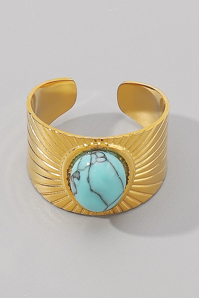 Heading West Oval Turquoise Ring 2 Heading West Oval Turquoise Ring - Image 2