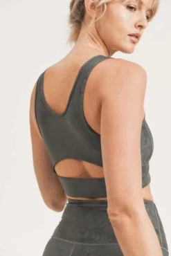 Gunmetal Metallic Sports Bra -Blend Fashion House image cb51f4ba 437d 4136 988c ddf5f4bb0cbe