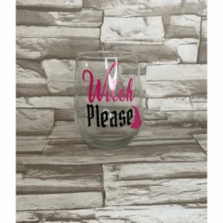 Witch Please Wine Glass