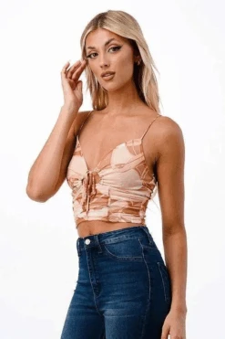 Groovy Ways Mesh Cami Crop Top