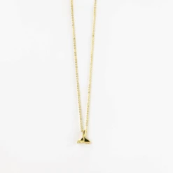 Whale Tail Gold Necklace