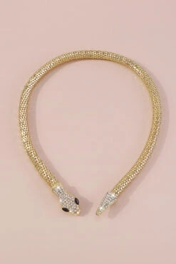 Serpent Statement Gold Necklace