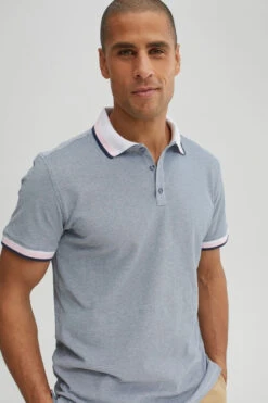 Navy Pique Knit Polo