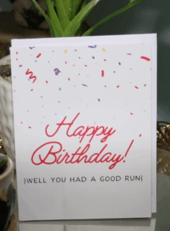 Happy Birthday Good Run Greeting Card