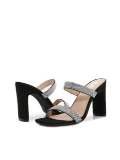 Vivian Black Rhinestone High Heel Sandals 7 Vivian Black Rhinestone High Heel Sandals -Blend Fashion House image eecb8d08 2675 40eb 9cac c095f0172890