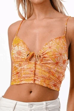 Flower Power Mesh Cami Crop Top -Blend Fashion House image f75beaa5 c3c3 44fd b654 aa2003f77536